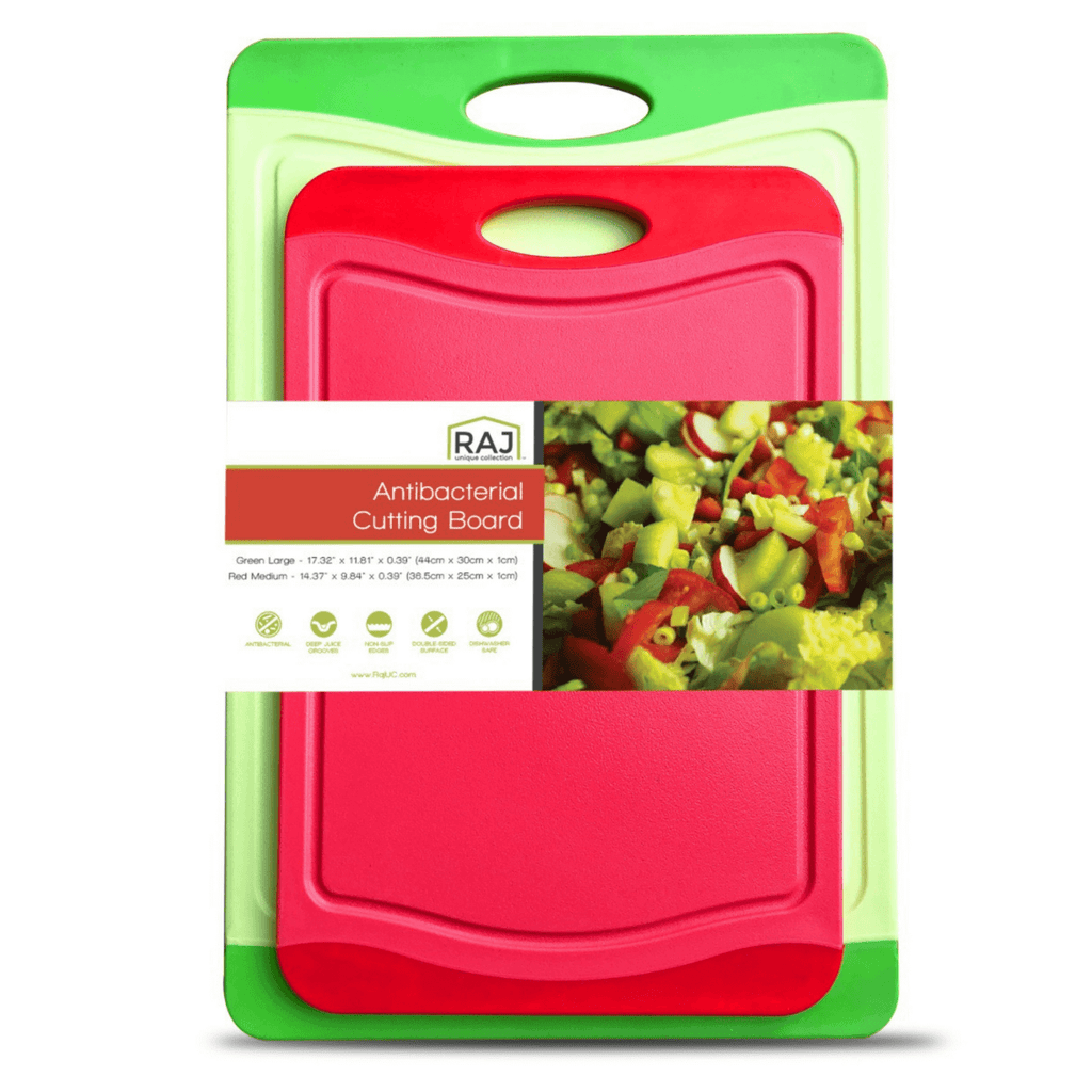 Raj Antibacterial Plastic Cutting Board - Green Large and Red Medium – Raj  Unique Collection