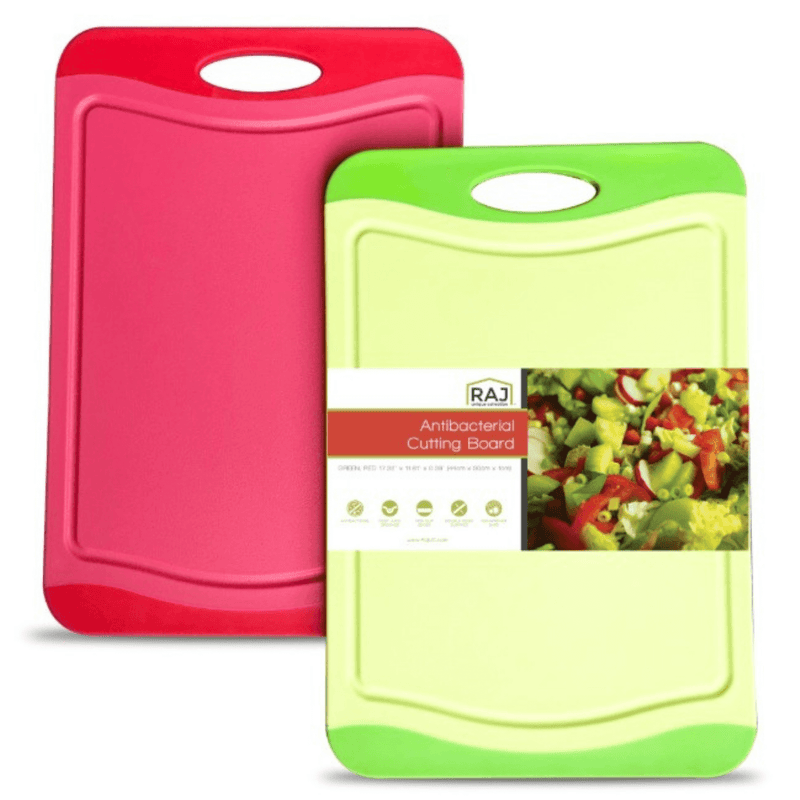 Raj Antibacterial Plastic Cutting Board - Small- Red and Green – Raj Unique  Collection