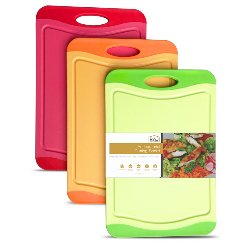 Orange, Red, and Green Cutting Board - 12 x 8